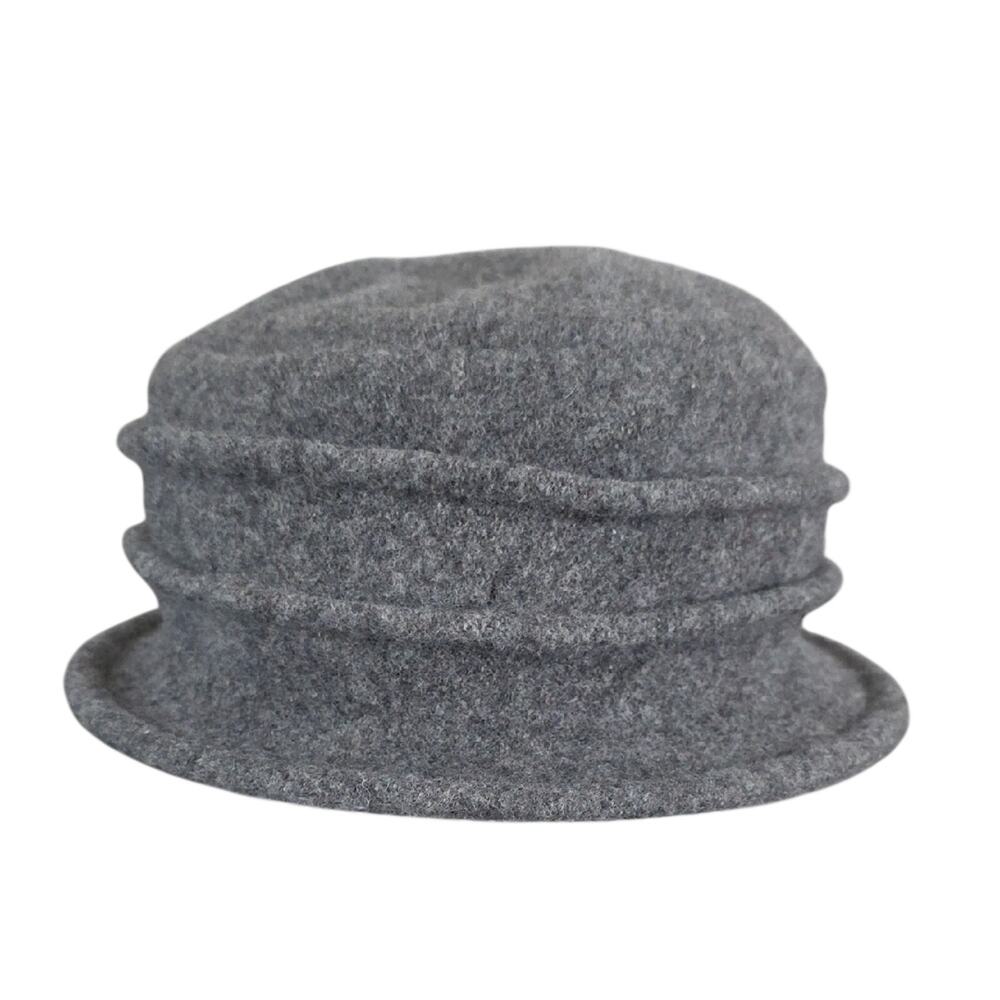 Betmar New York Stylish Wool Blend Gray Bucket Fedora Hat